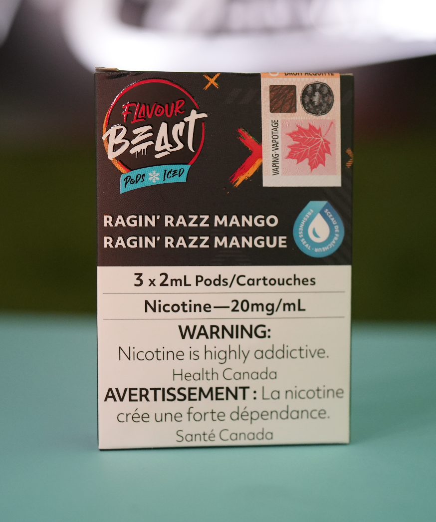 FLAVOUR BEAST PODS- Ragin' Razz Mango